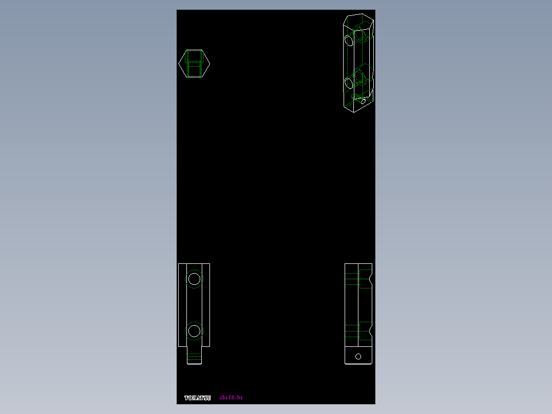 滑動塊SBS-HS-2D多系列多零件图纸模型