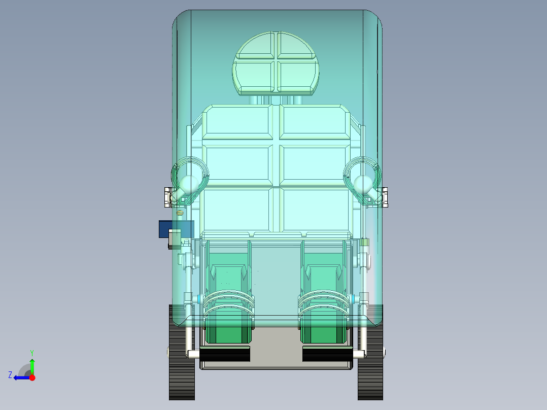 智能康复轮椅设计含三维图+CAD图纸+说明书右视图