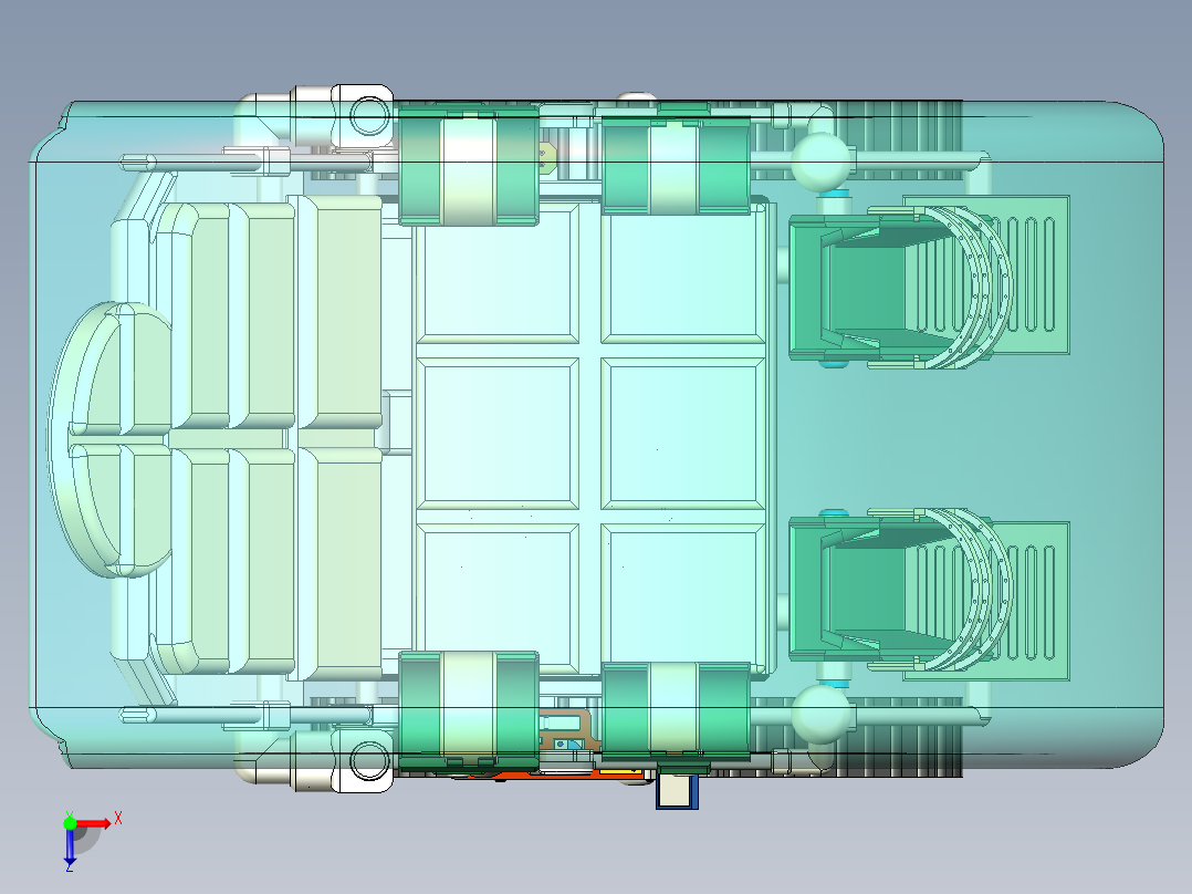 智能康复轮椅设计含三维图+CAD图纸+说明书俯视图