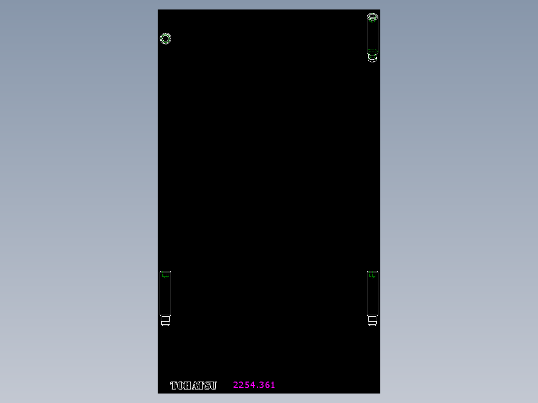 水平調整腳座連結螺絲2254-2D多系列多零件图纸模型