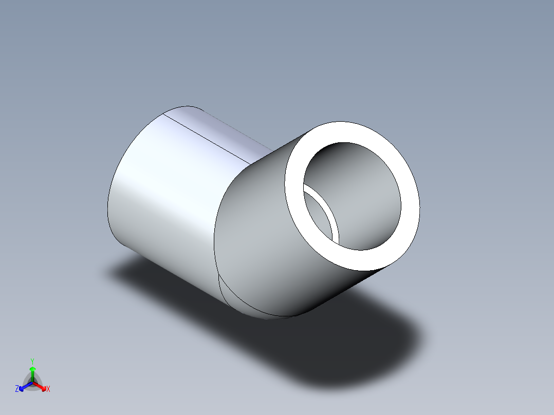 CPVC管件08-Sch80_45Elbow_SxS_9817-005 _0.5in正等轴测图