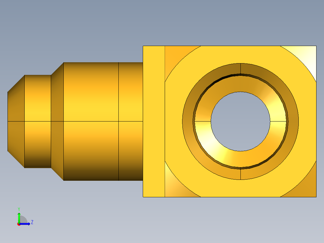 扩口式工业通用硬管接头Adapter Tee 256F-4-2左视图