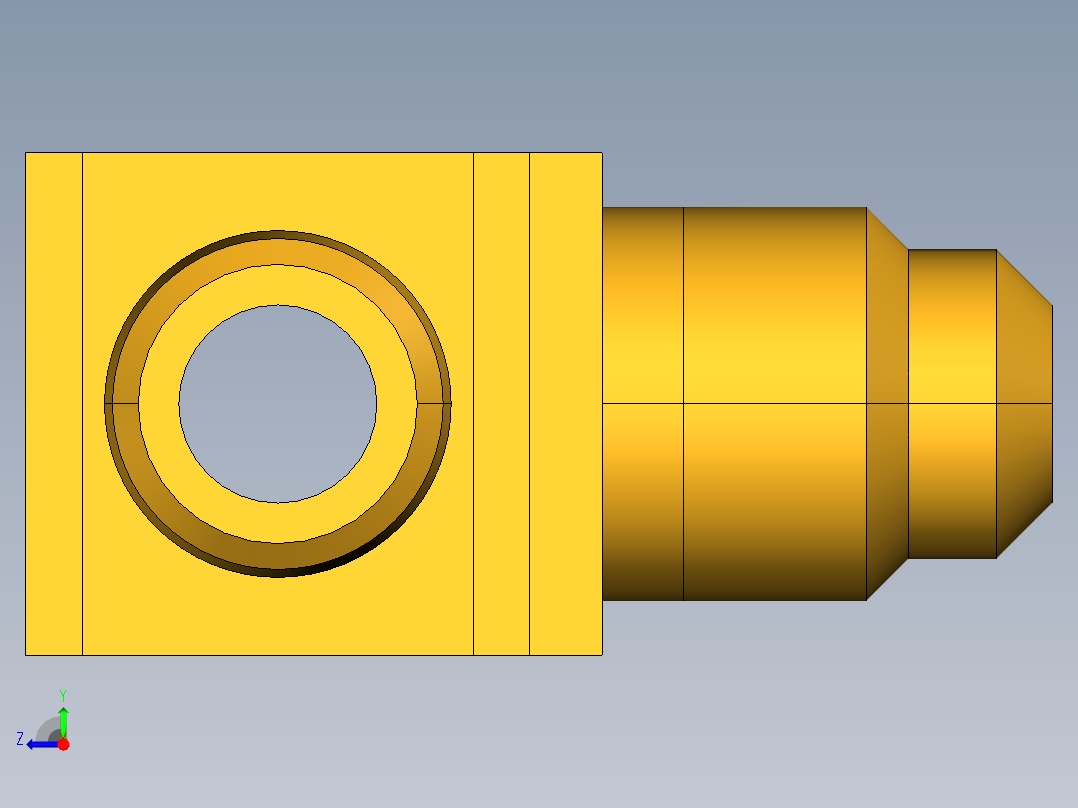扩口式工业通用硬管接头Adapter Tee 256F-4-2右视图