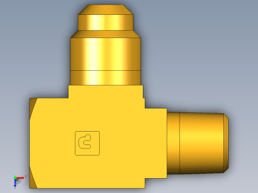 扩口式工业通用硬管接头Adapter Tee 256F-4-2俯视缩略图