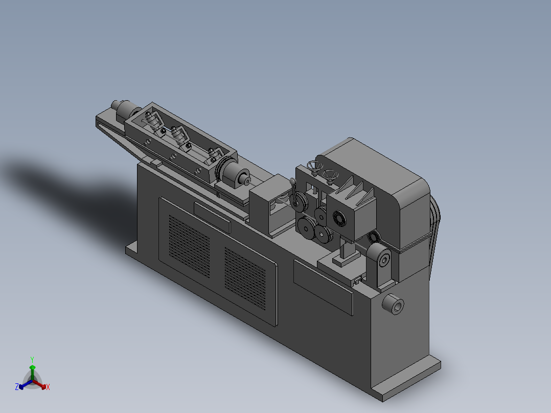 钢筋矫直切断机正等轴测图