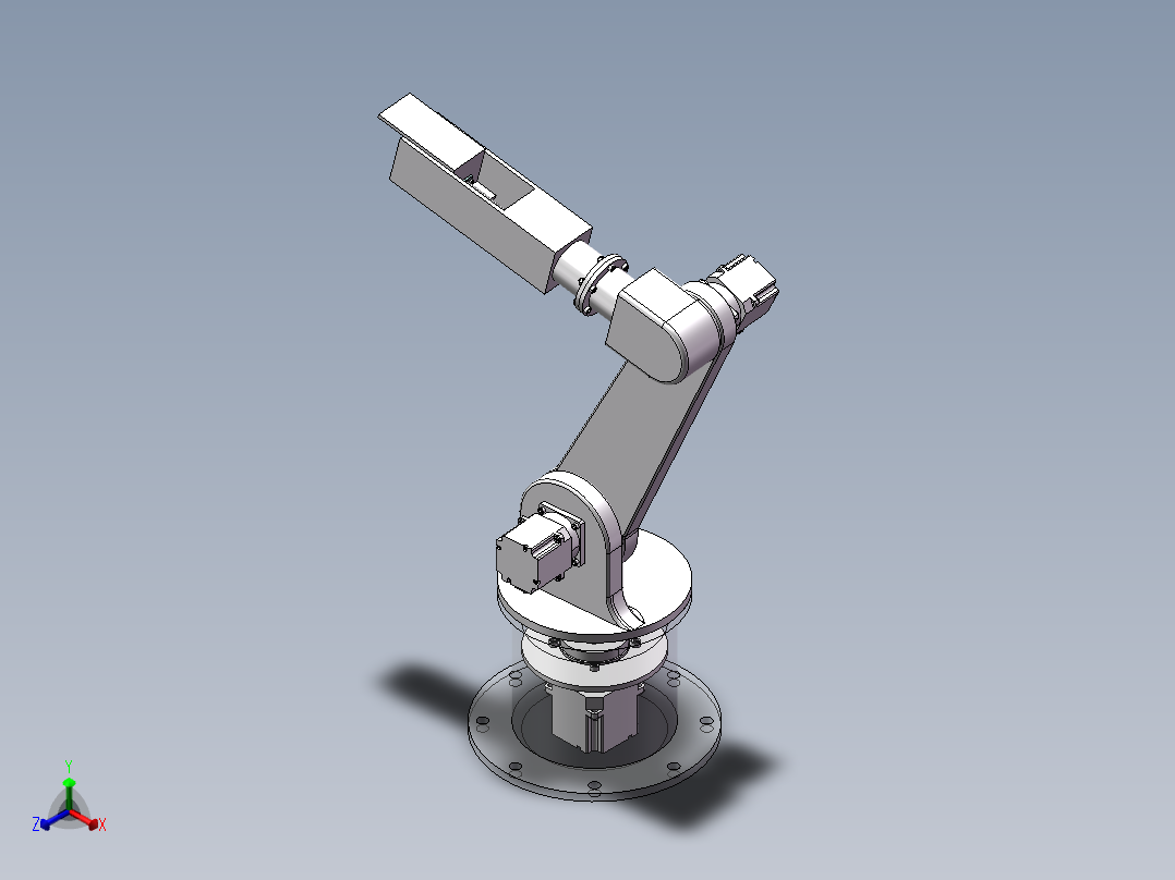 可伸缩机器臂正等轴测图
