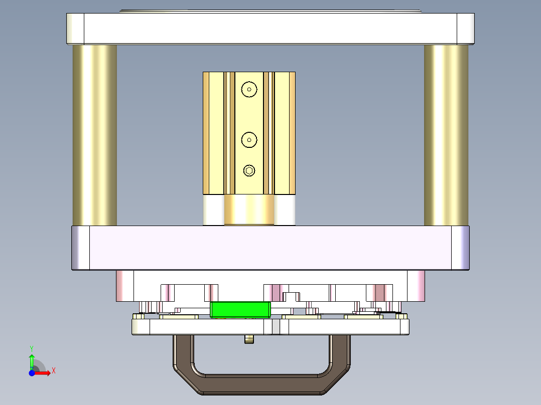 X2-CNC6笔记本CNC工装夹具三维模型-1104前视图