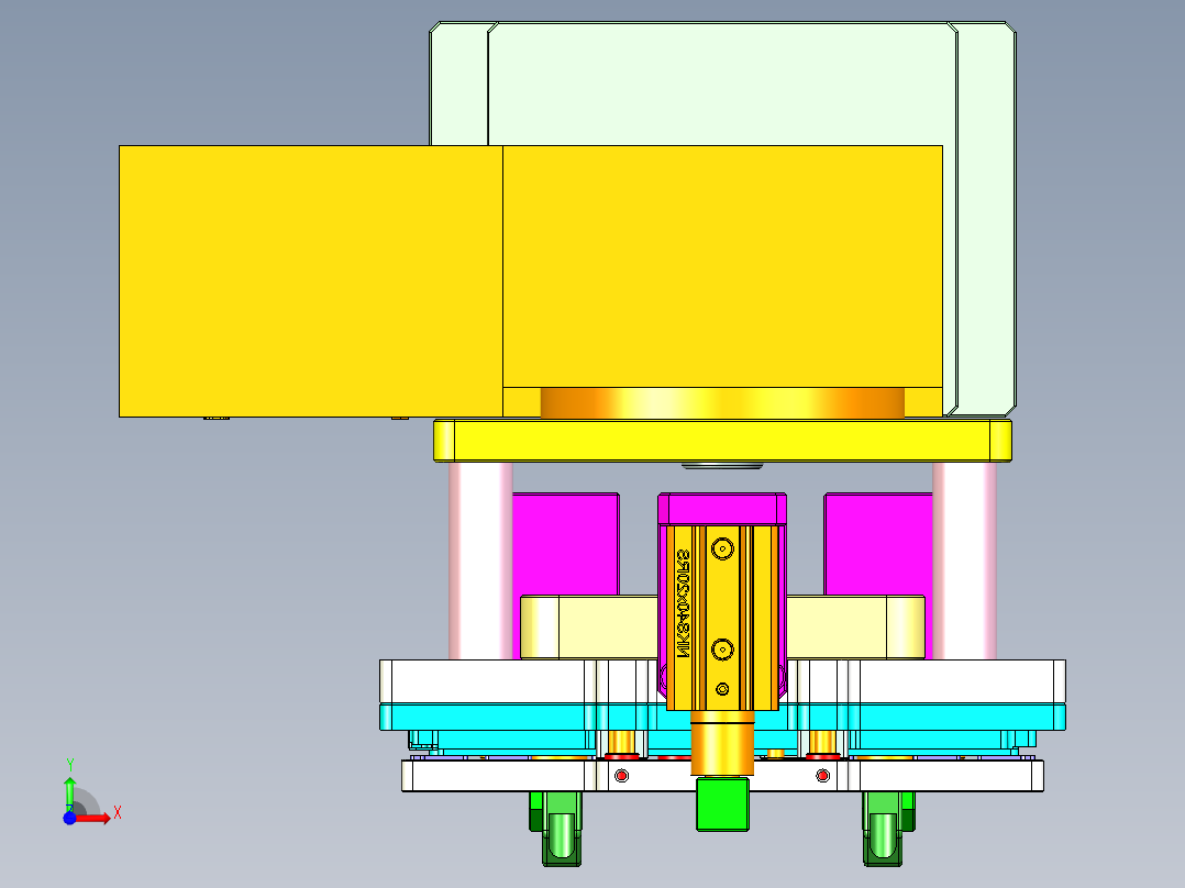 FONE-D-CNC4笔记本CNC工装夹具三维模型-0704前视图