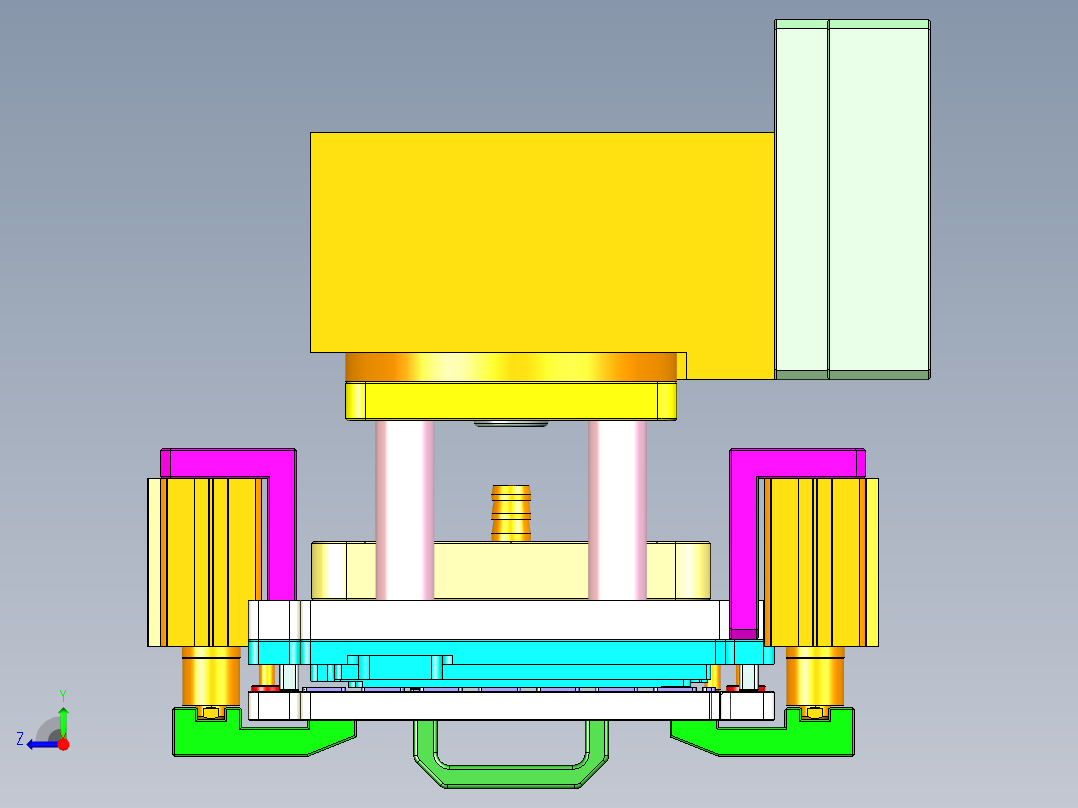 FONE-D-CNC4笔记本CNC工装夹具三维模型-0704右视图