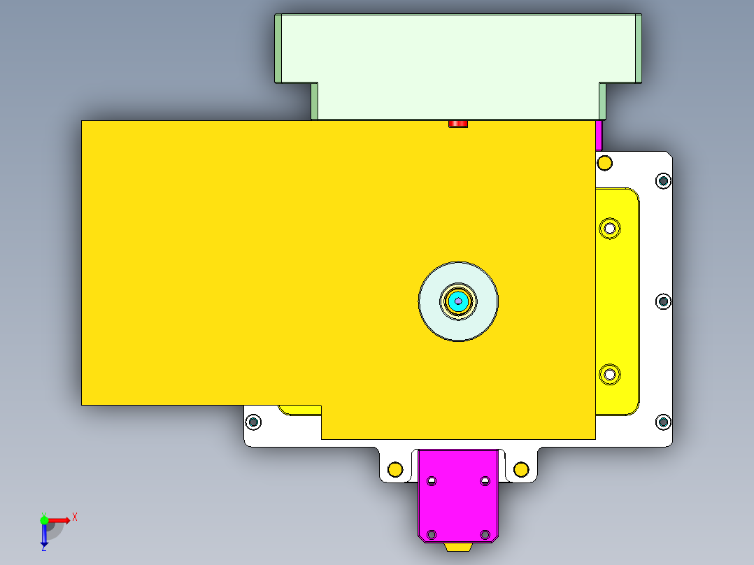 FONE-D-CNC4笔记本CNC工装夹具三维模型-0704俯视图