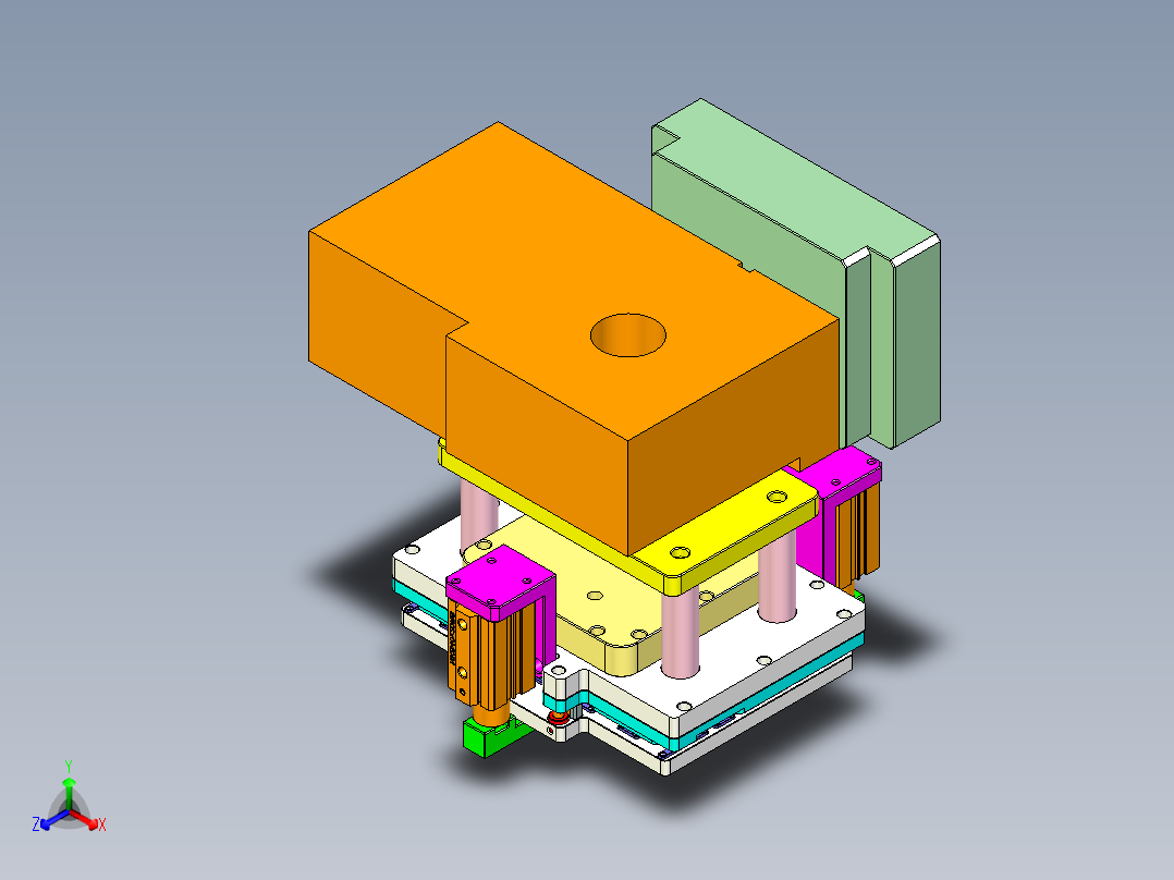 FONE-D-CNC4笔记本CNC工装夹具三维模型-0704正等轴测图