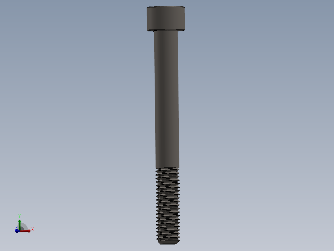 Screw_DIN_912_M10x90_A2.SLDPRT公制内六角螺钉主视图