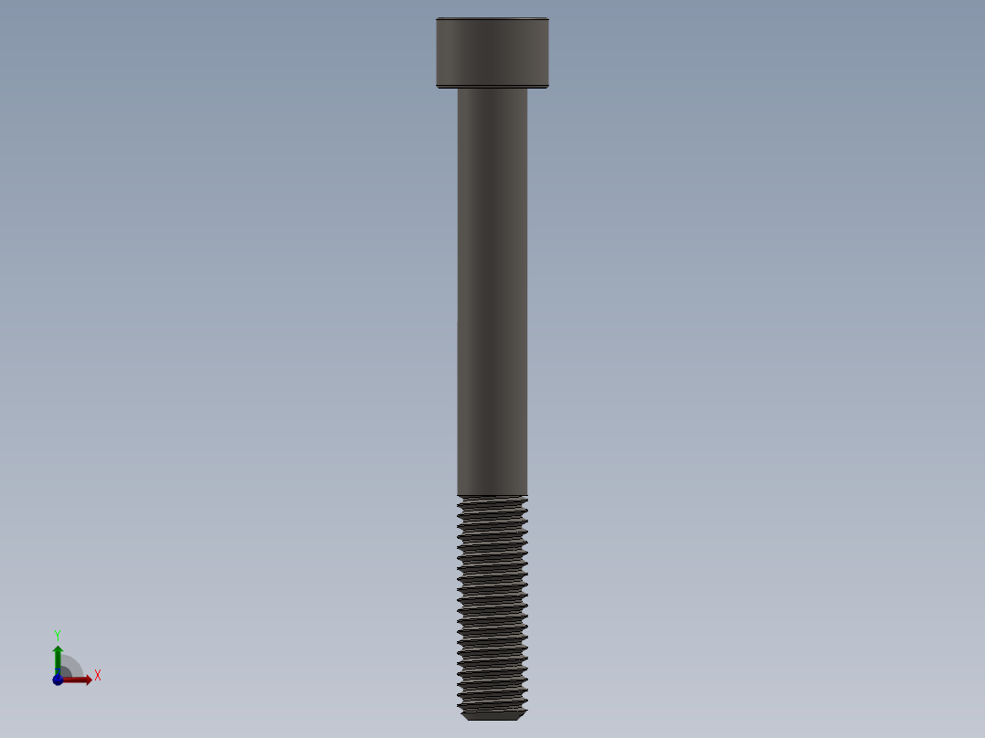 Screw_DIN_912_M10x90_A2.SLDPRT公制内六角螺钉前视图
