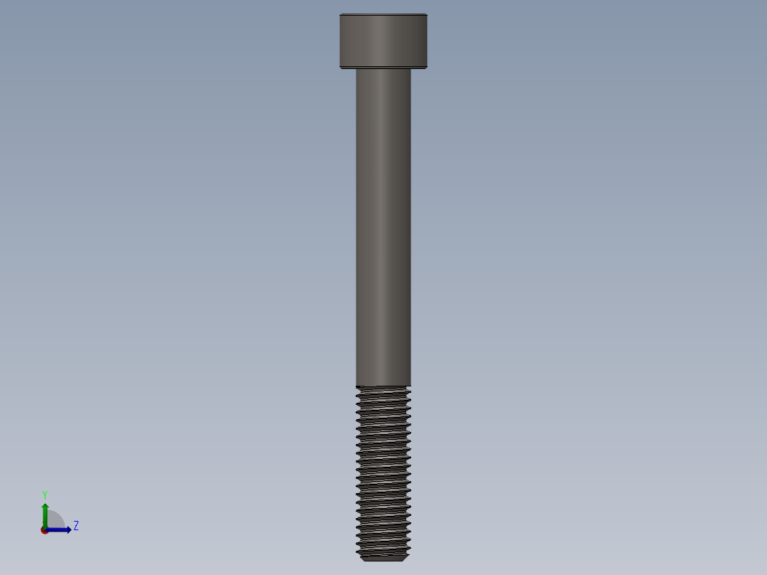 Screw_DIN_912_M10x90_A2.SLDPRT公制内六角螺钉左视图