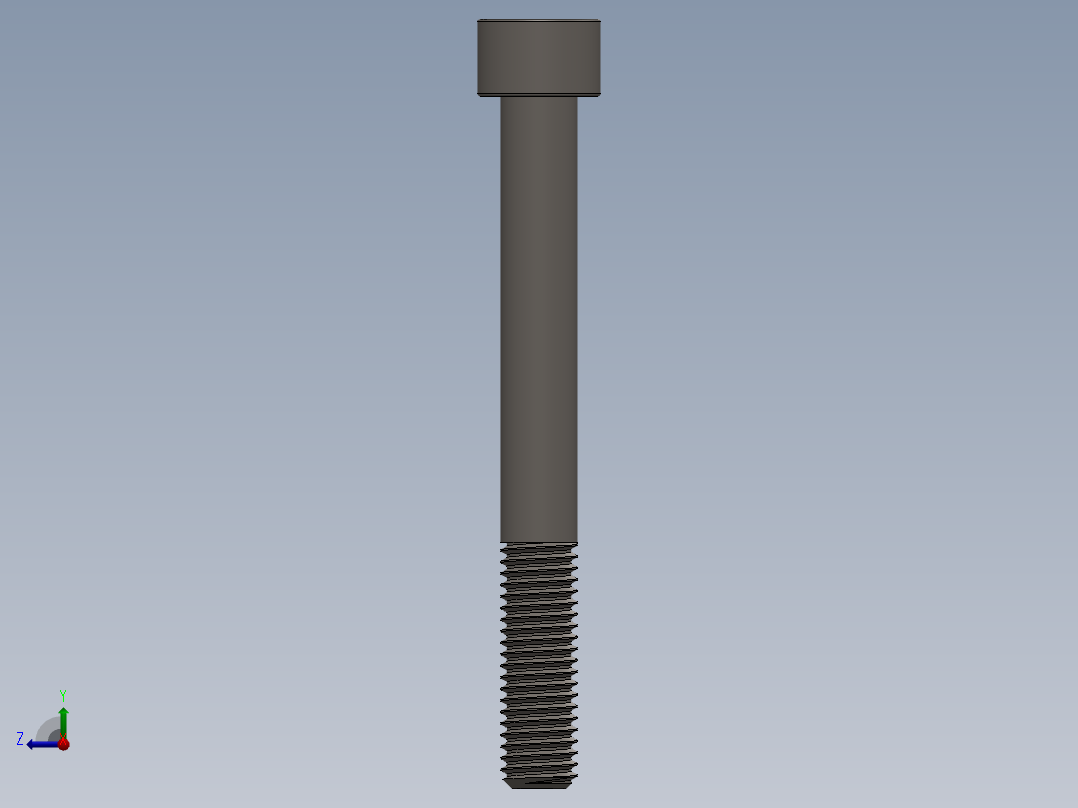 Screw_DIN_912_M10x90_A2.SLDPRT公制内六角螺钉右视图