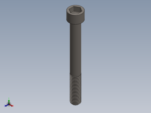 Screw_DIN_912_M10x90_A2.SLDPRT公制内六角螺钉正等轴测缩略图