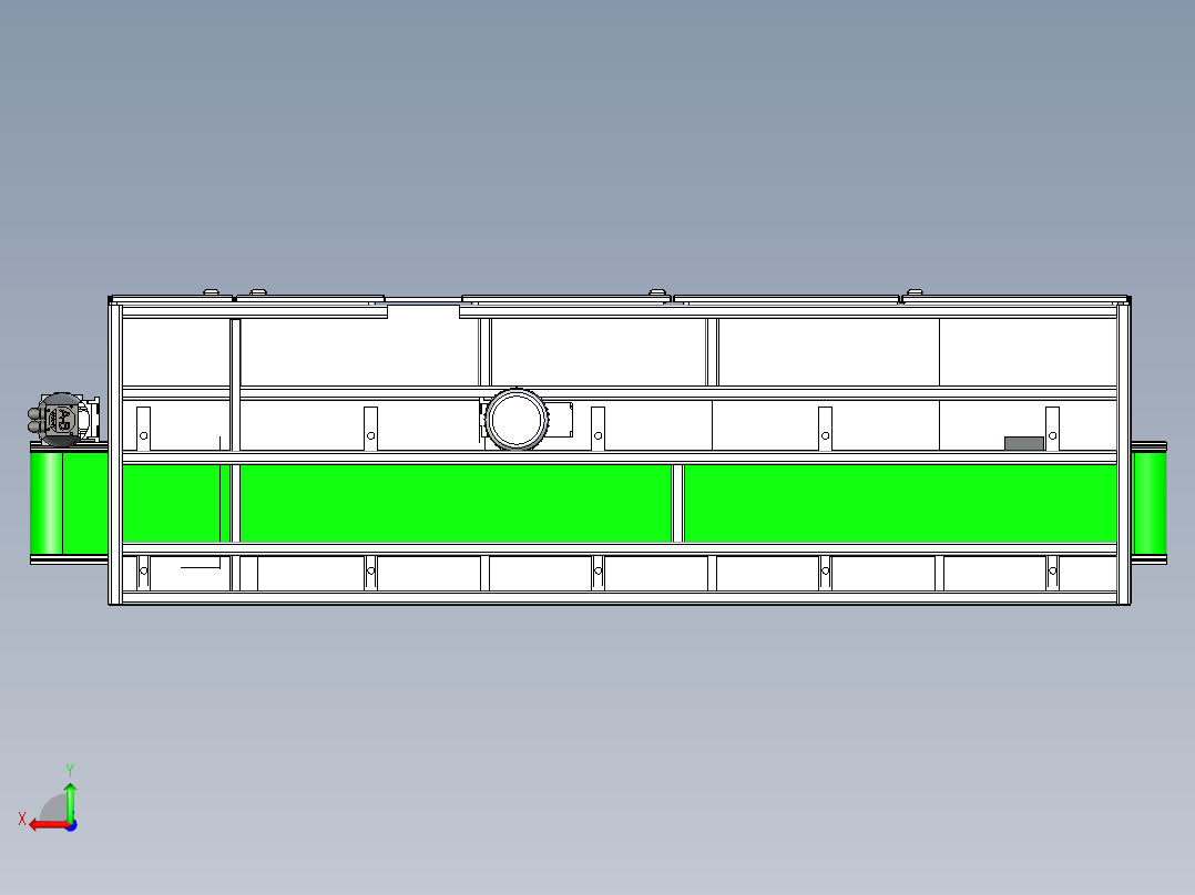 皮带输送线设计后视图