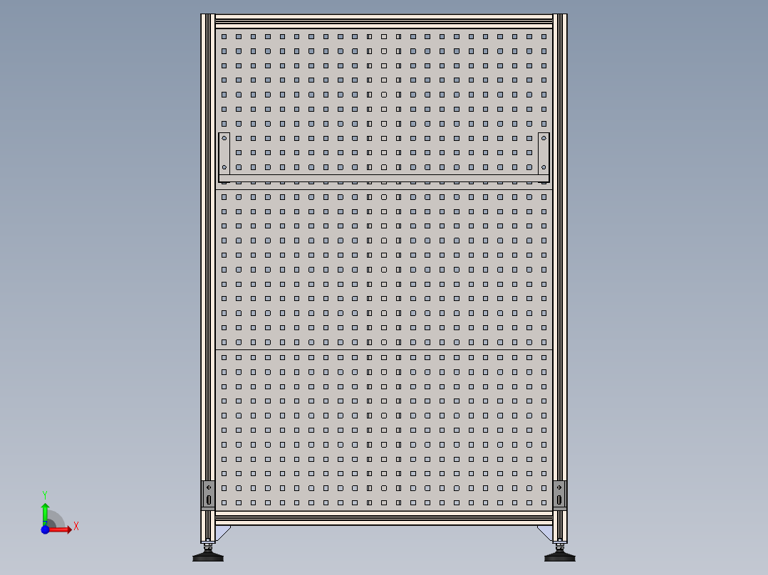 货架、单面物料整理架前视图
