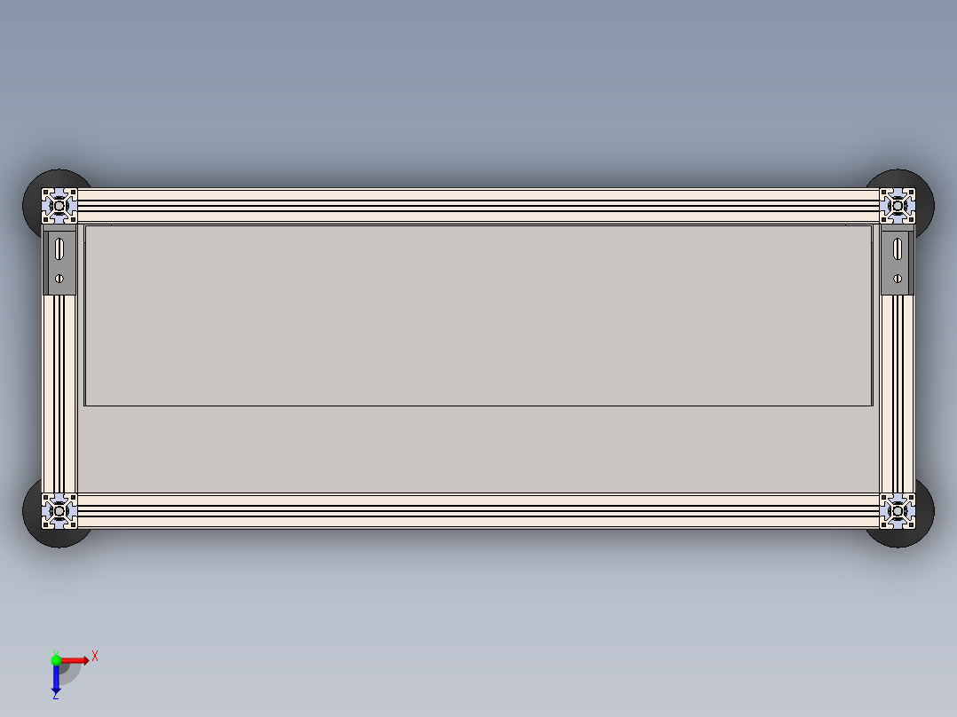 货架、单面物料整理架俯视图