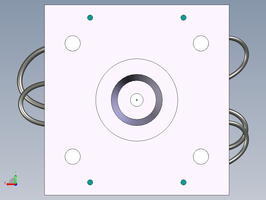 绝缘电笔外保护壳注塑模具设计后视图