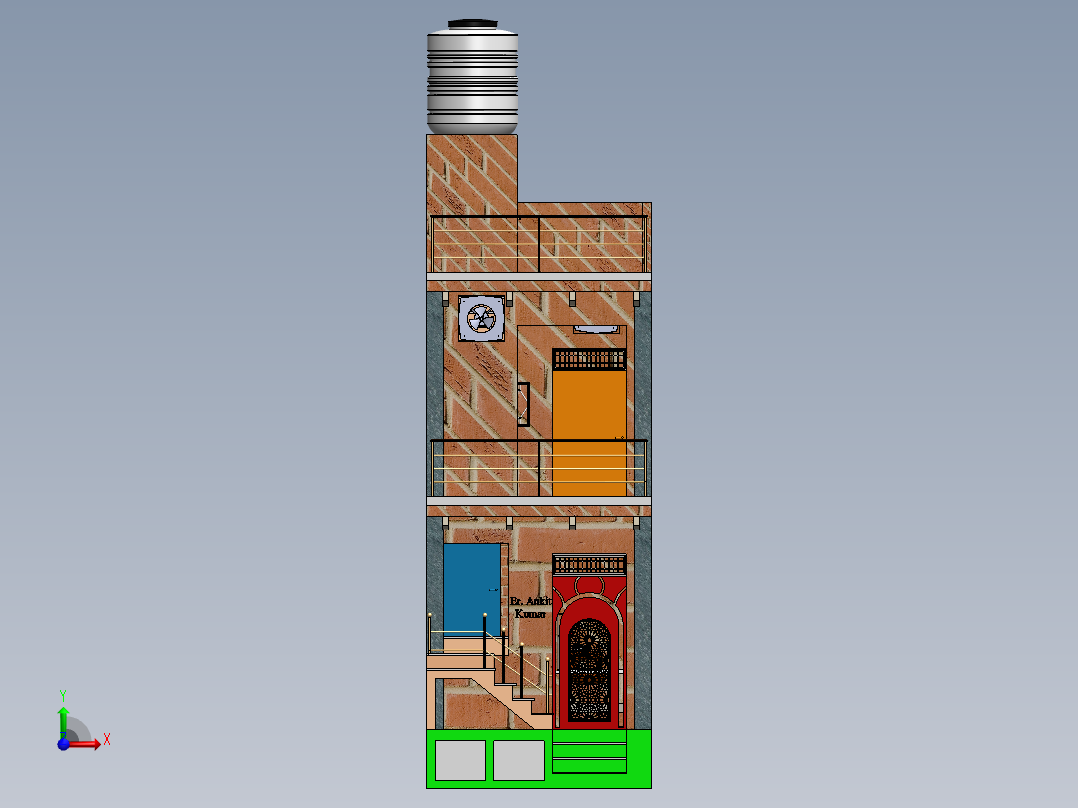住宅3D模式前视图