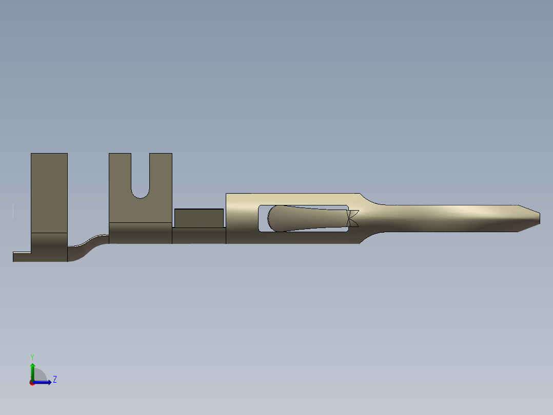 防水汽车连接器左视图