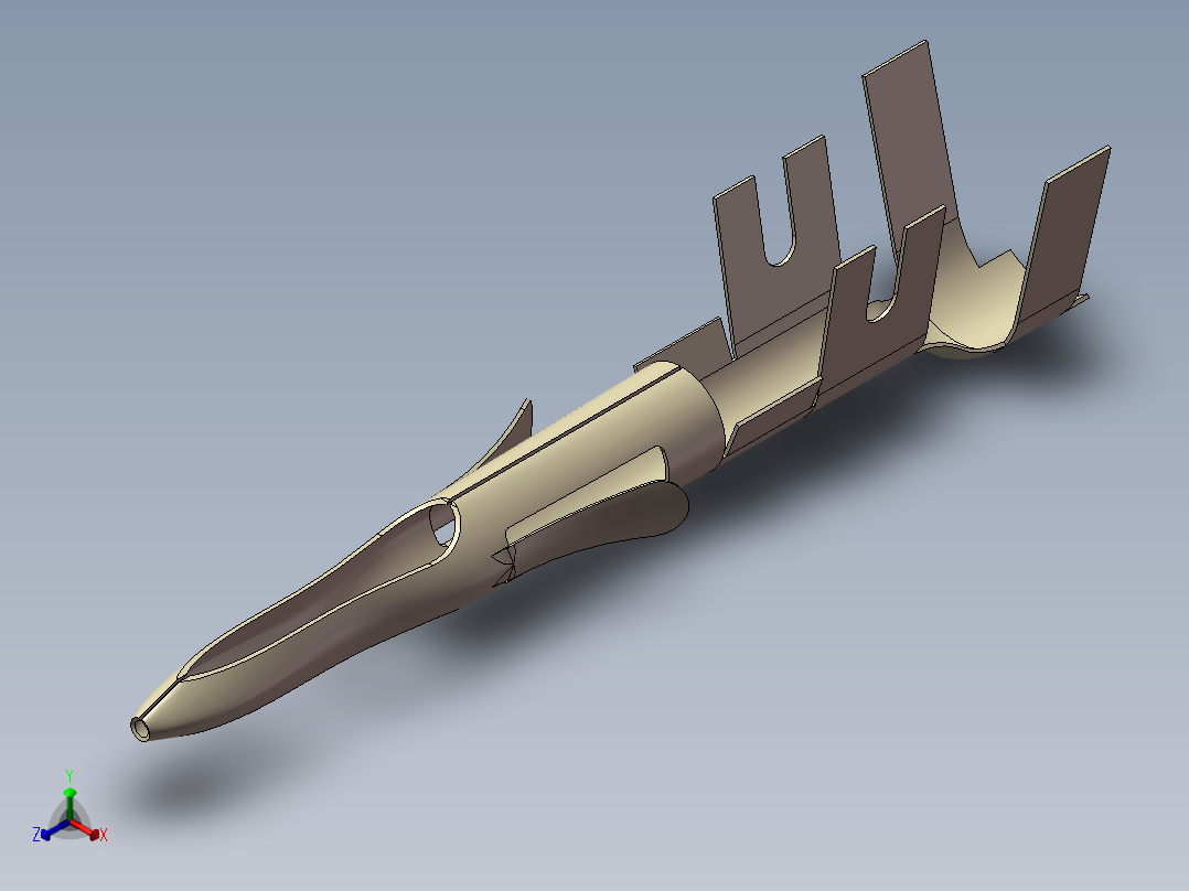 防水汽车连接器正等轴测图