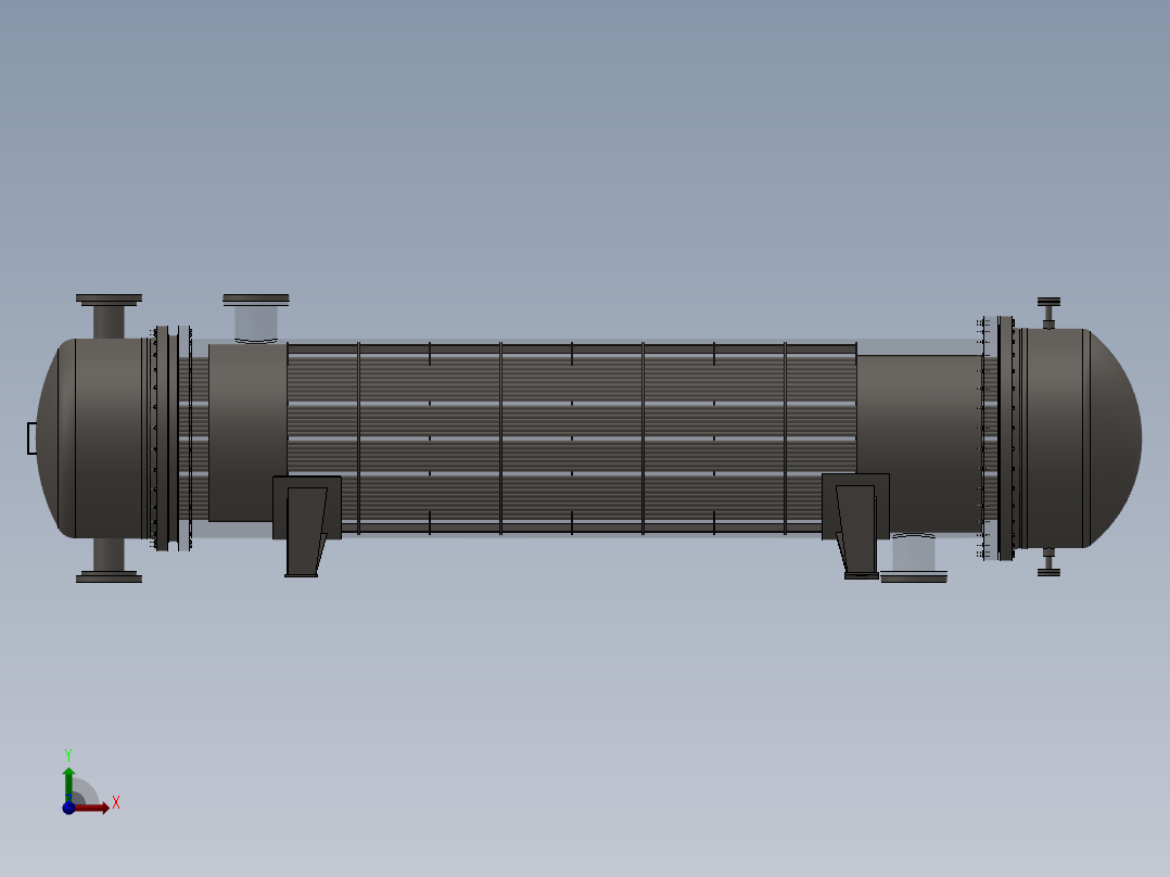 焦油蒽油换热器DN974前视图
