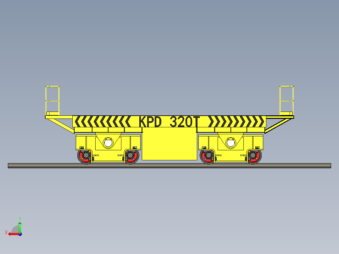 150t、300t无动力拖车及200t、320t、400t电动平车-KPD-320t(8.5×6×1.5m+850×2)电动平车MF150后视图