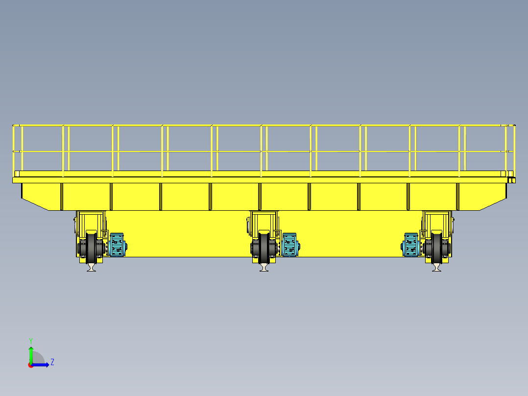 150t、300t无动力拖车及200t、320t、400t电动平车-KPD-320t(8.5×6×1.5m+850×2)电动平车MF150左视图