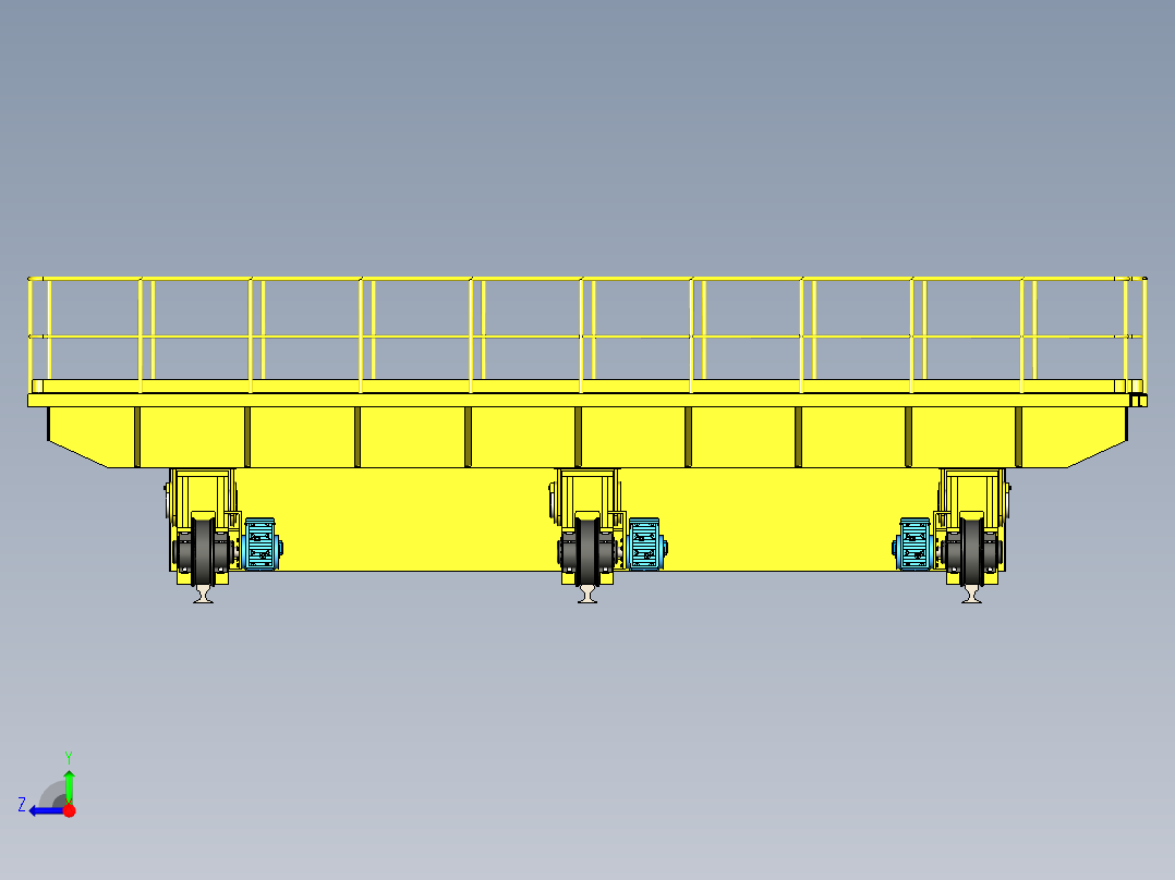 150t、300t无动力拖车及200t、320t、400t电动平车-KPD-320t(8.5×6×1.5m+850×2)电动平车MF150右视图