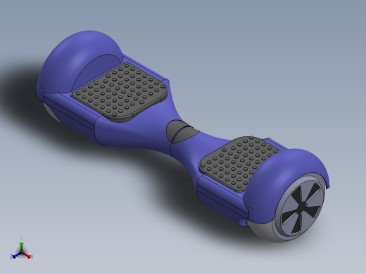 平衡车hovroad-18.snapshot.1--stp stl sw正等轴测缩略图