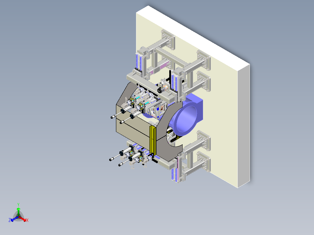 GZ01-管桩自动合模项目正等轴测图