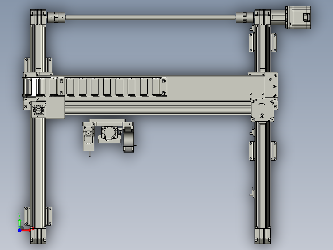 三轴铆钉模块前视图