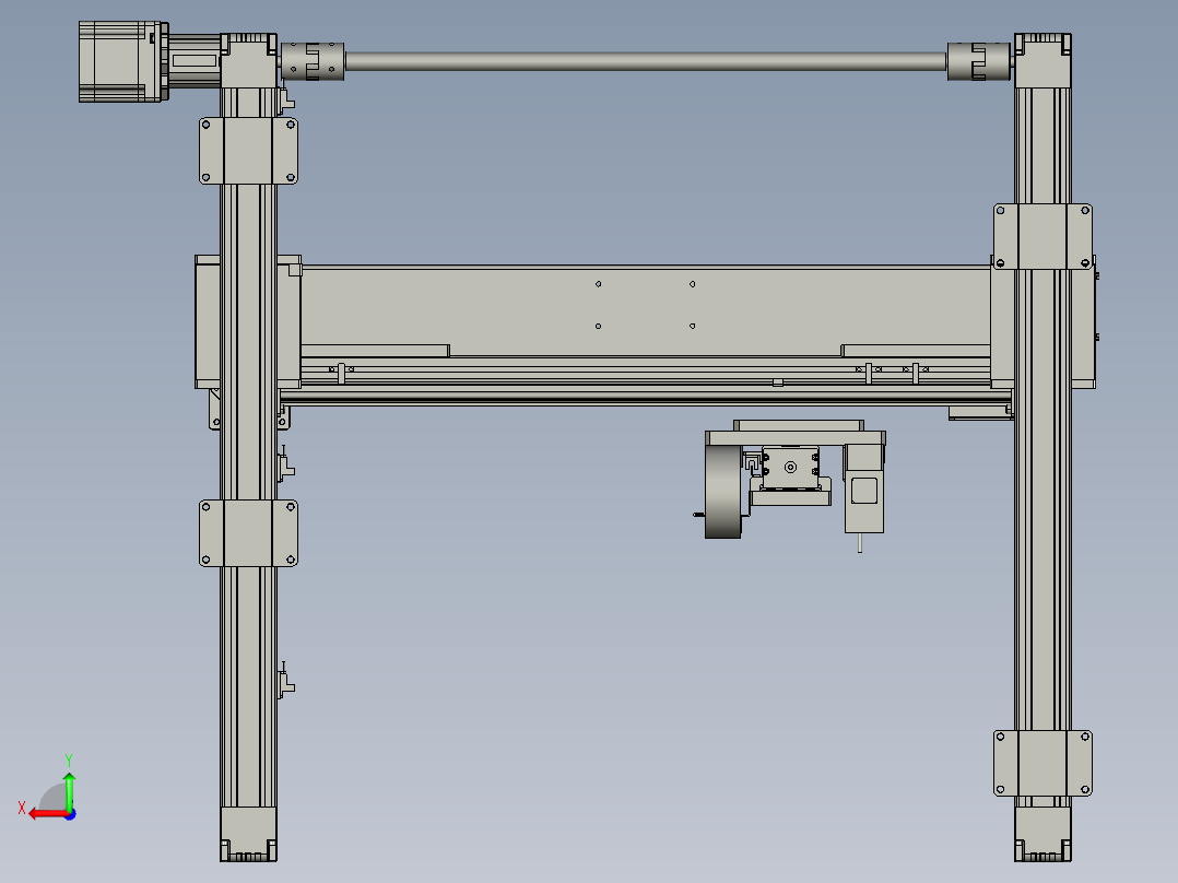 三轴铆钉模块后视图