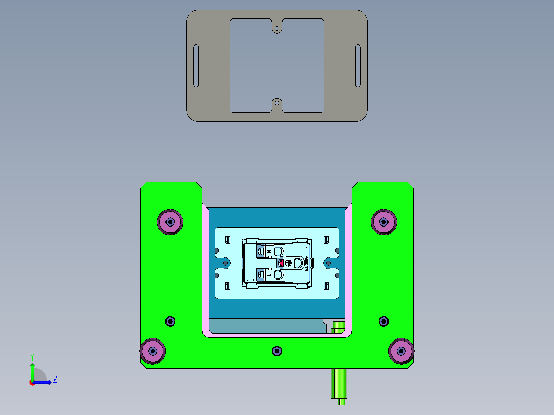 插头插座寿命检测装置左视图