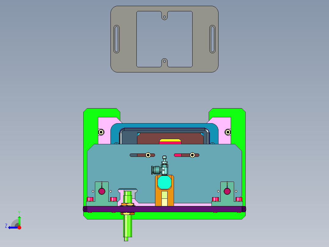 插头插座寿命检测装置右视图