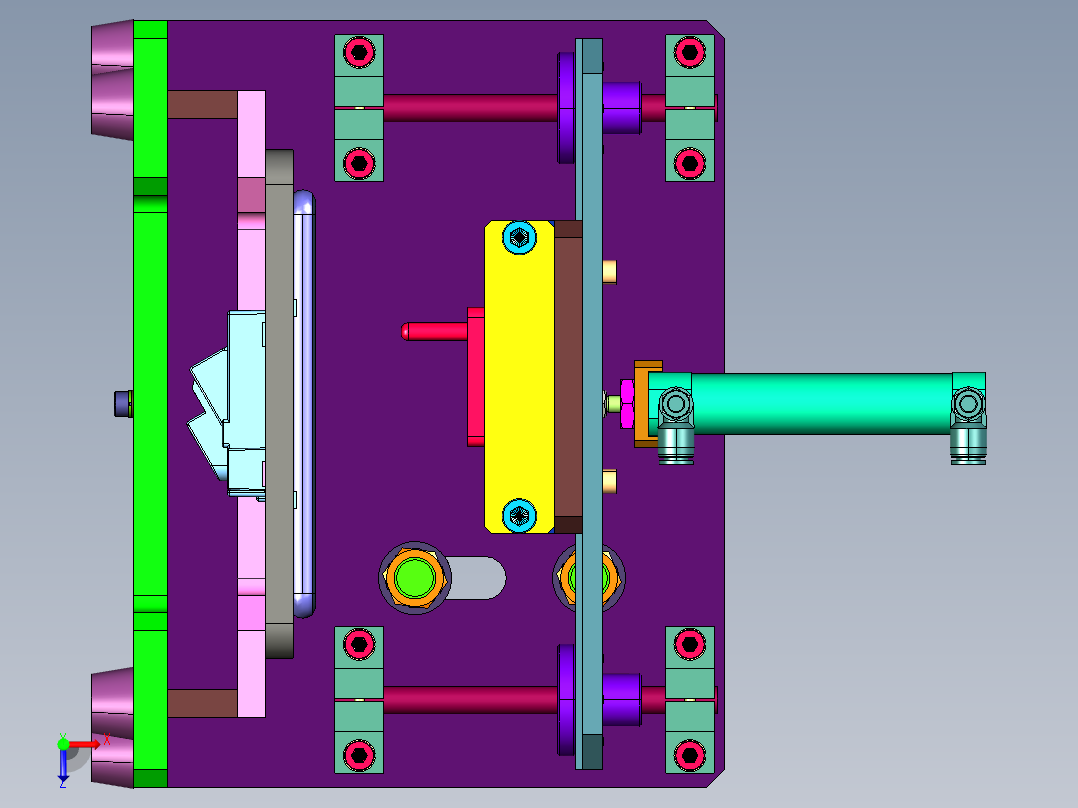 插头插座寿命检测装置俯视图