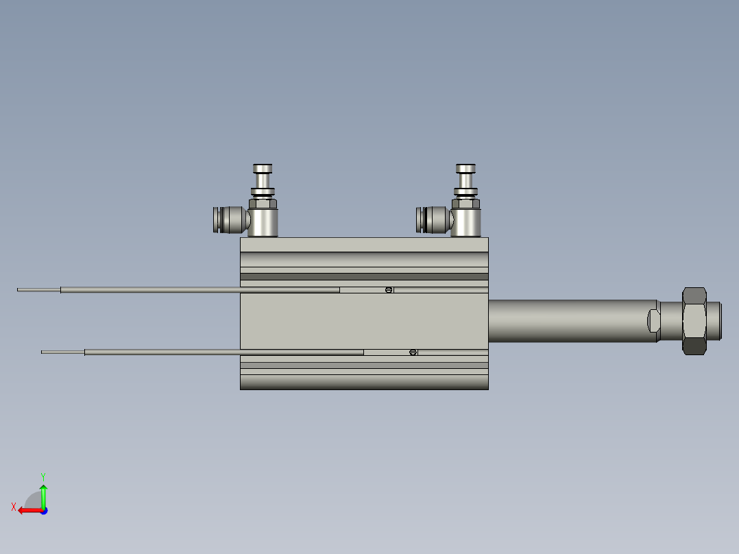 CDQ2B50-75DMZ气缸4271ZB后视图