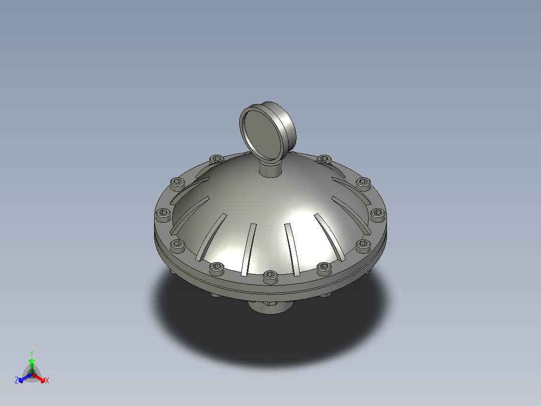 脉冲阻尼器DN32正等轴测图