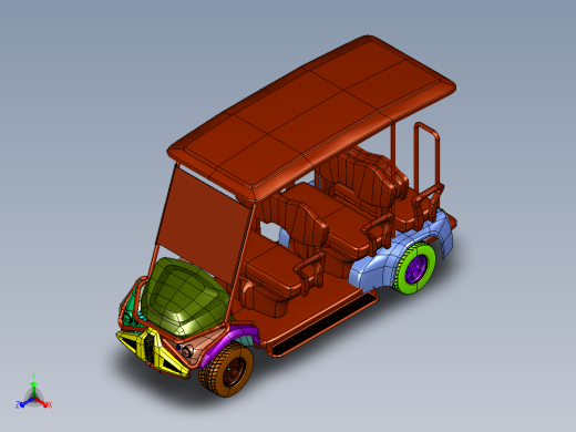 轻量化无障碍观光车车架