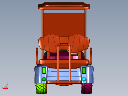 轻量化无障碍观光车车架后视缩略图