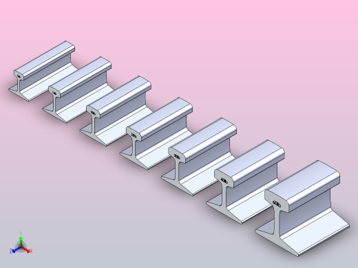 标准ASCE轨道轮廓正等轴测缩略图