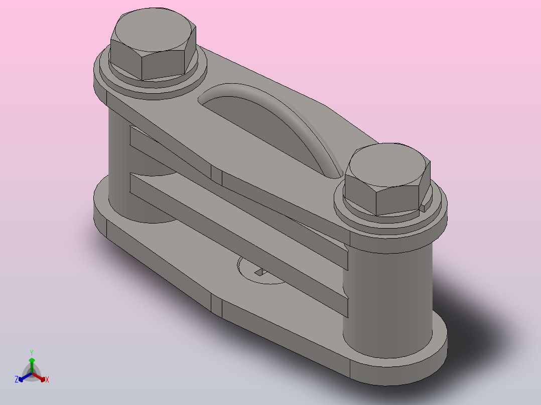 MNP二片式平式固定金具[MNP-201]主视图