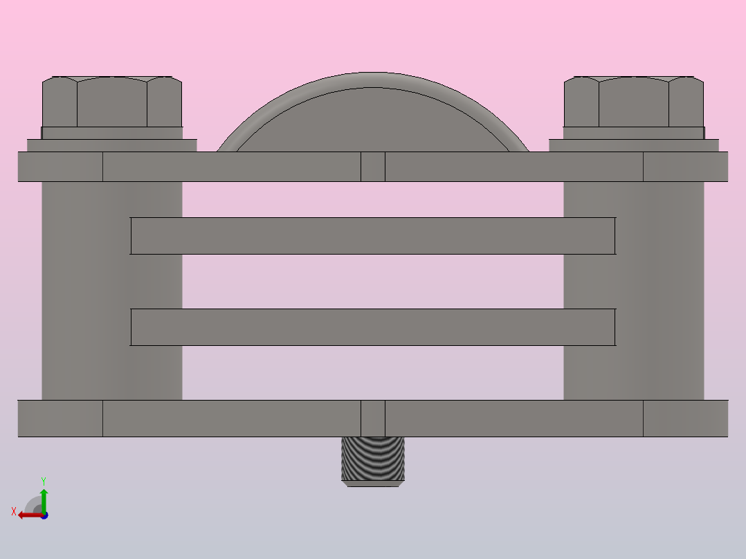 MNP二片式平式固定金具[MNP-201]后视图