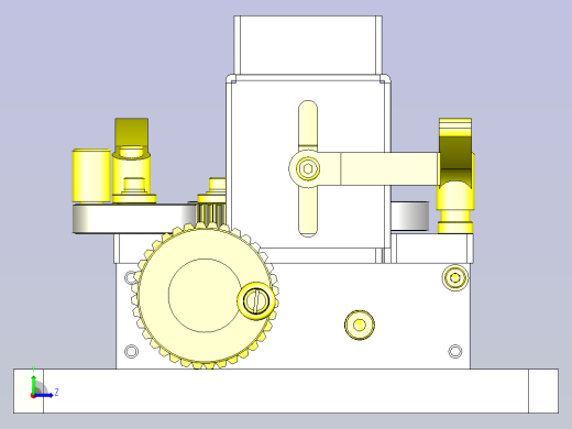 一款2轴调节机构3D图纸左视缩略图