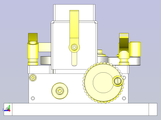一款2轴调节机构3D图纸右视缩略图