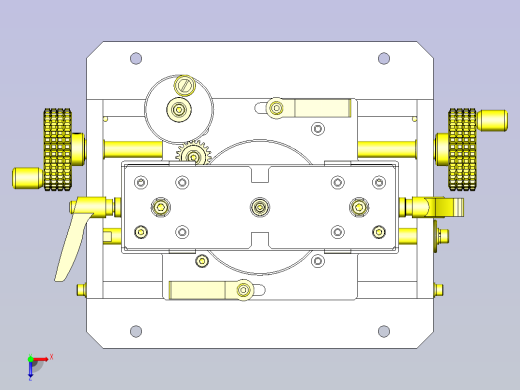 一款2轴调节机构3D图纸俯视缩略图