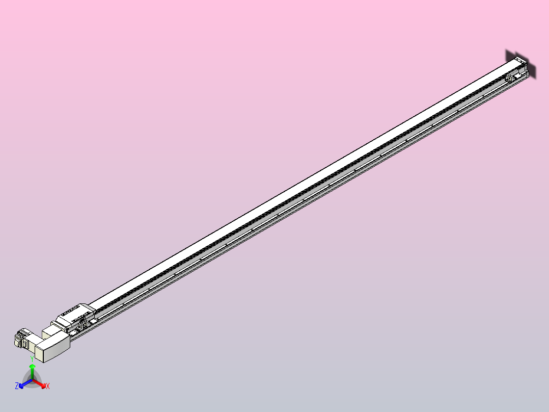 机器人皮带驱动直线轴TPA-GCB-50-P42-L1650-QR-M10-N3主视图