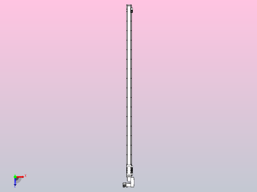 机器人皮带驱动直线轴TPA-GCB-50-P42-L1650-QR-M10-N3俯视图
